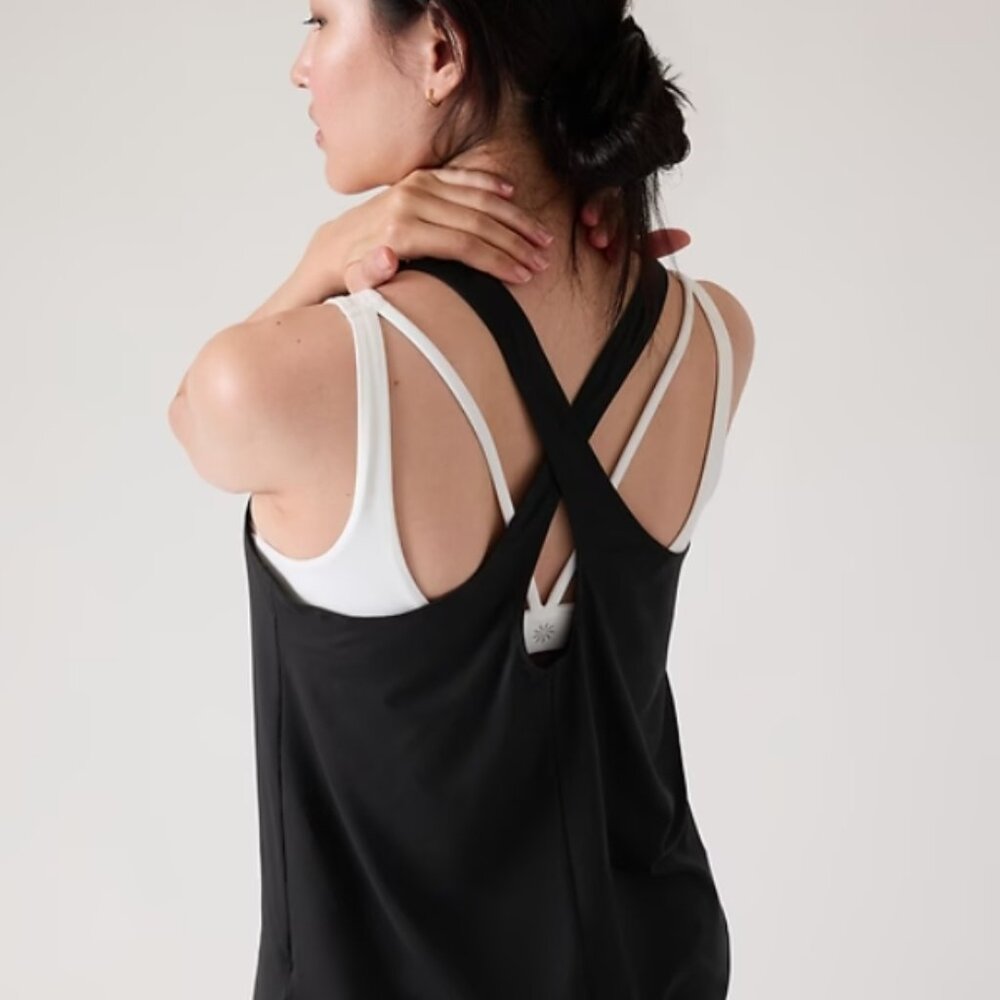 Athleta Scoop Tank - Black - Size L